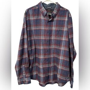 Weatherproof Vintage Men's Cotton blend Long Sleeve Flannel Plaid Shirt Size XXL